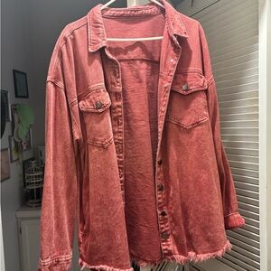 Amazon Women's Red Jean Jacket